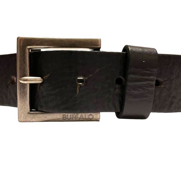 BUFFALO David Bitton Genuine Leather Belt in Black Men's Size XL - Picture 2 of 8